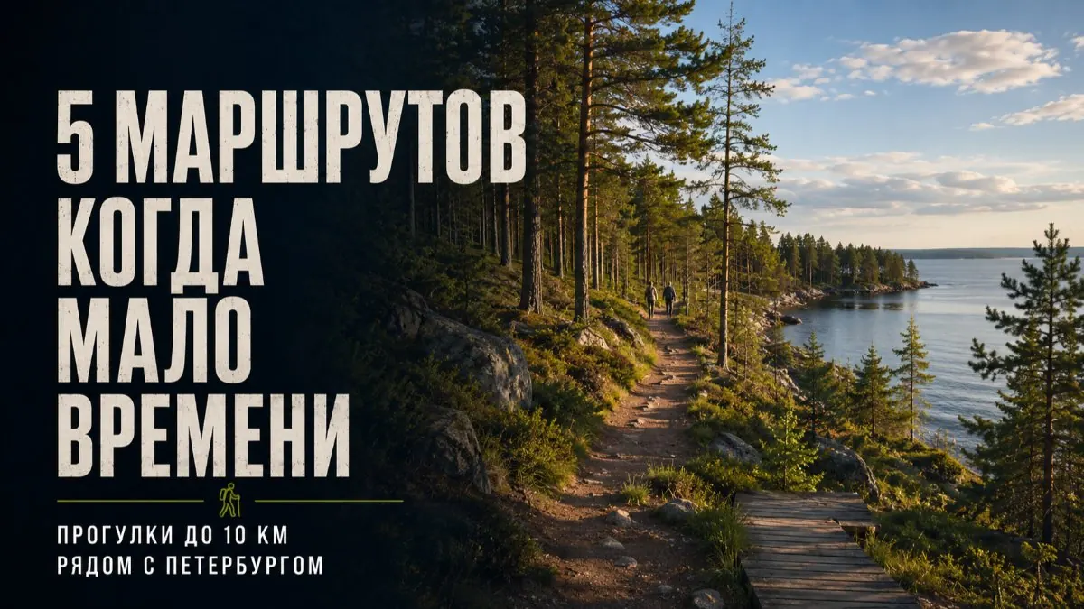 Когда нет целого дня: 5 маршрутов до 10 км рядом с Петербургом